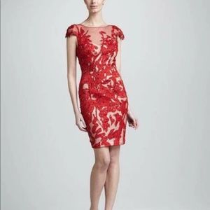 mandalay red sequins lace dress size 6